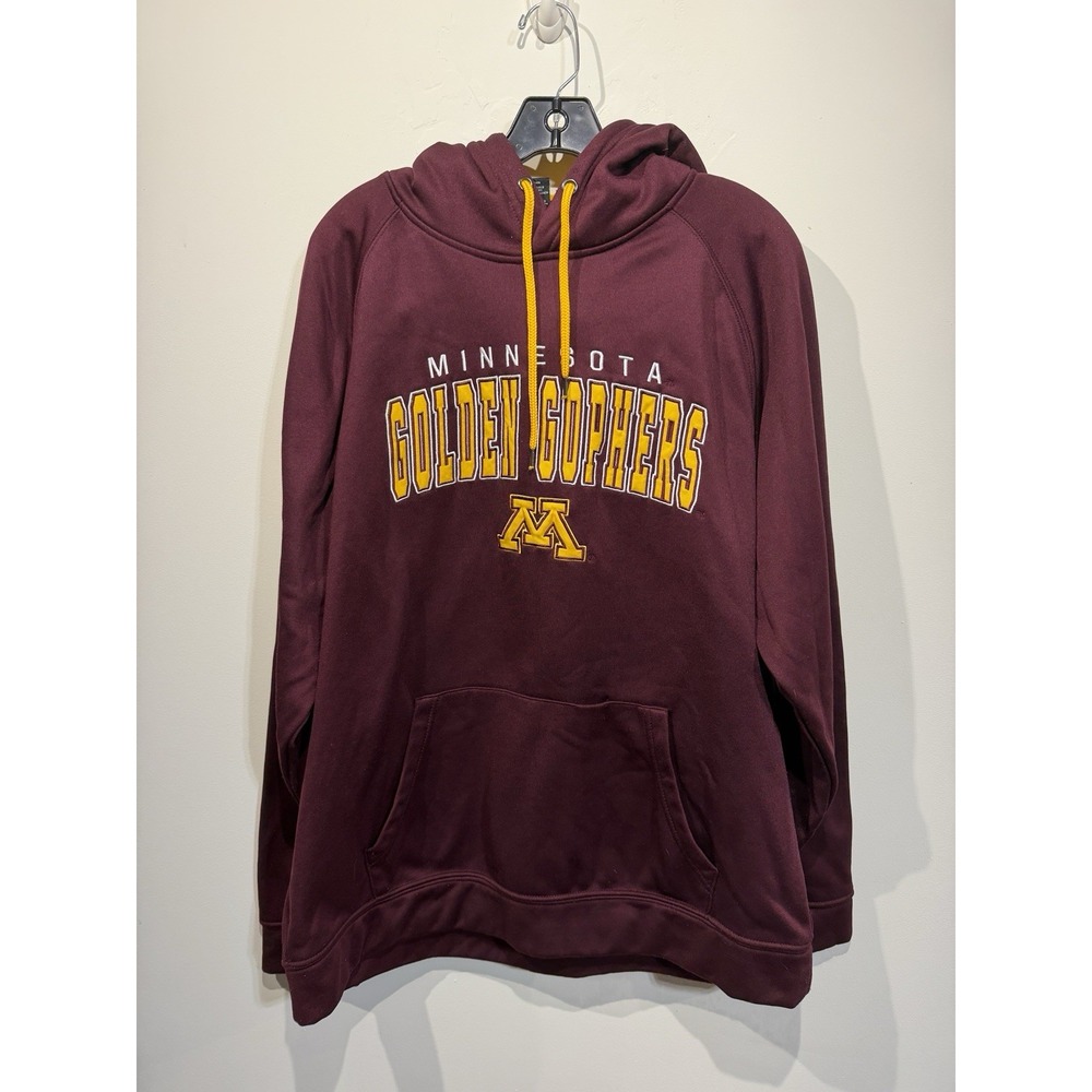 Minnesota Golden Gophers Hoodie Men's XXL Maroon Gold Sweatshirt Colosseum NCAA
